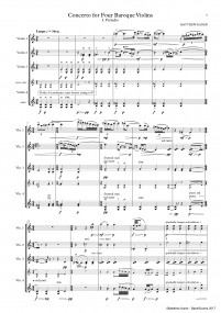 Concerto for Four Baroque Violins A4 z 2 23 591